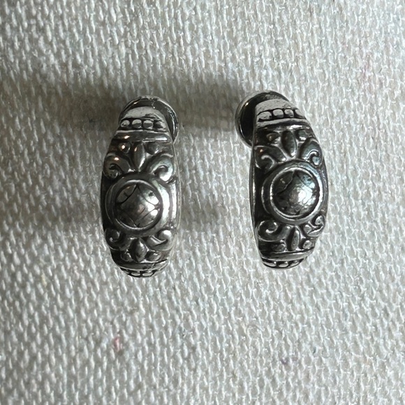 Brighton Vintage Petite Stud Earrings Silver Plated - Picture 2 of 10